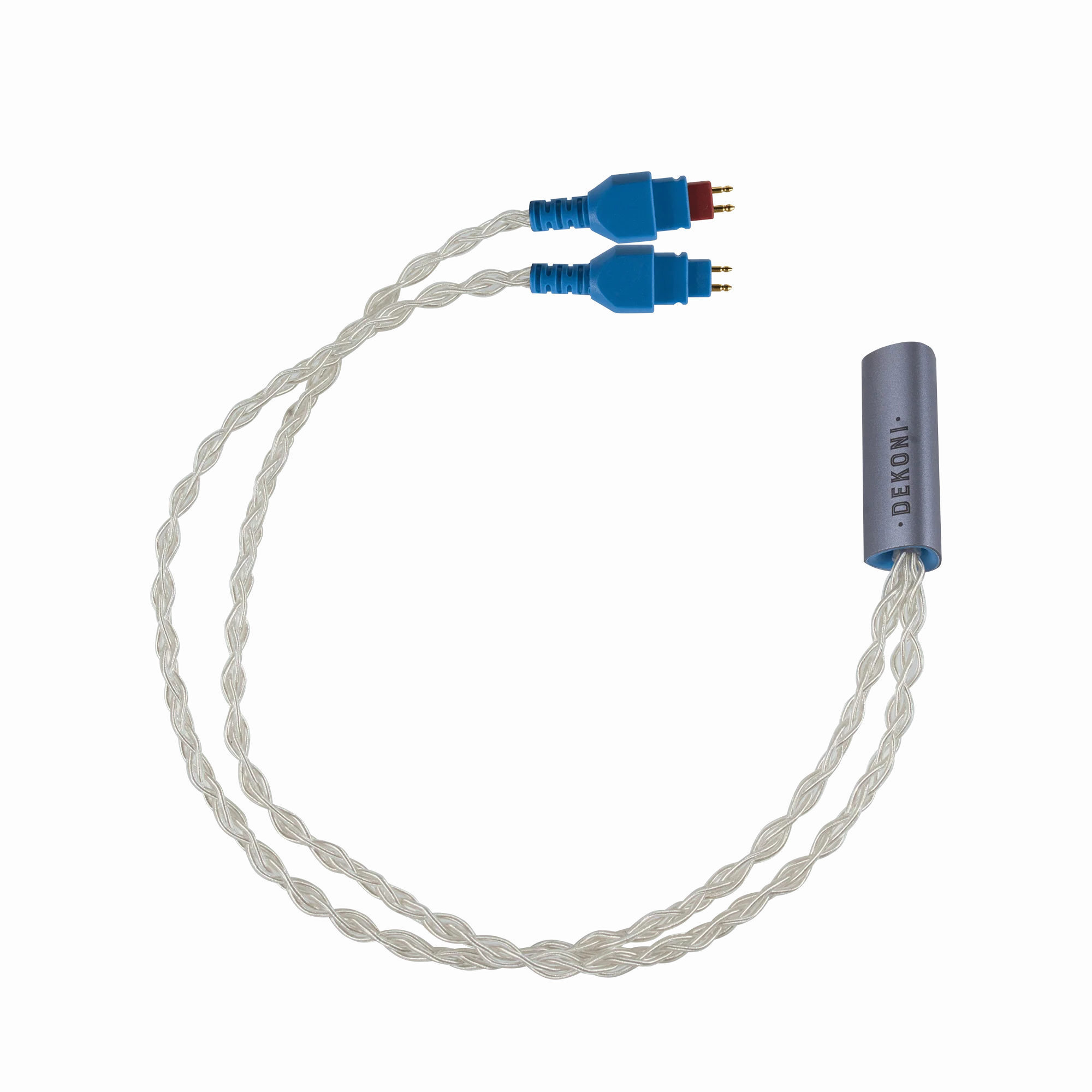 Dekoni Audio Ensemble Postsplit Silver Braided Headphone Connectors - Image 3