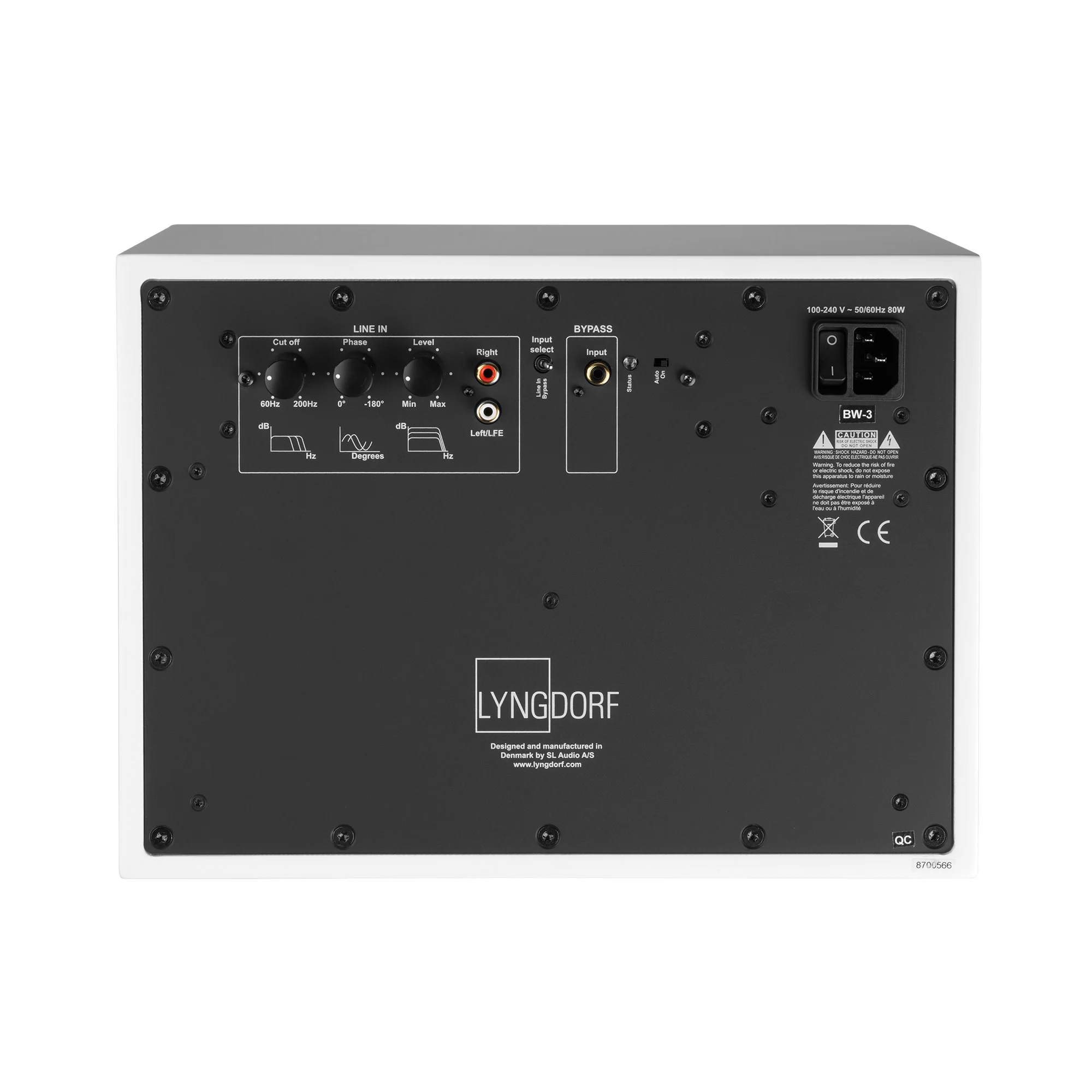 Lyngdorf BW-3 Subwoofer with Gabriel® fabric cover - Image 5